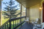 Private deck with views of Carter Park - 100 yards to park. 